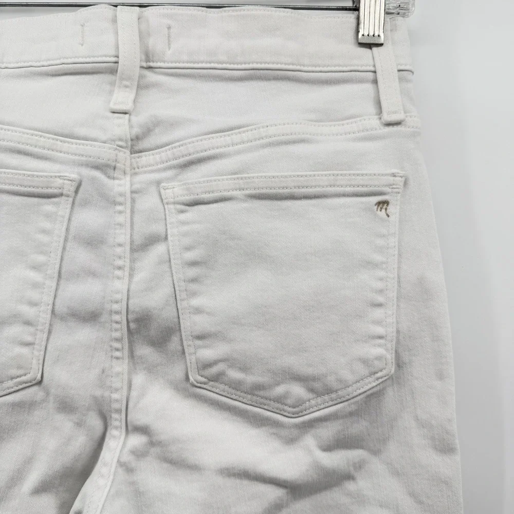 Madewell Stovepipe Jeans Women's Size 27 White Button Fly High‎ Rise